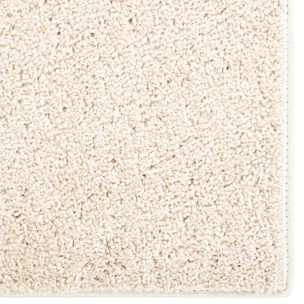vidaXL Mykt luvteppe 115x170 cm sklisikkert beige
