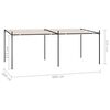 vidaXL Paviljong med uttrekkbart tak 600x300x233 cm kremhvit