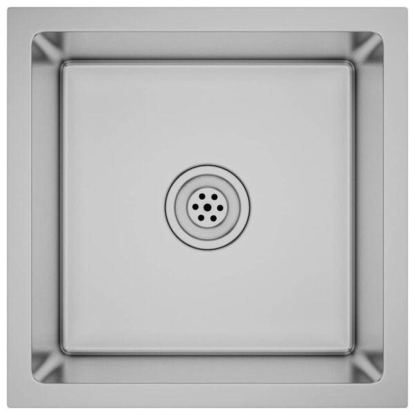 vidaXL Håndlaget kjøkkenvask rustfritt stål