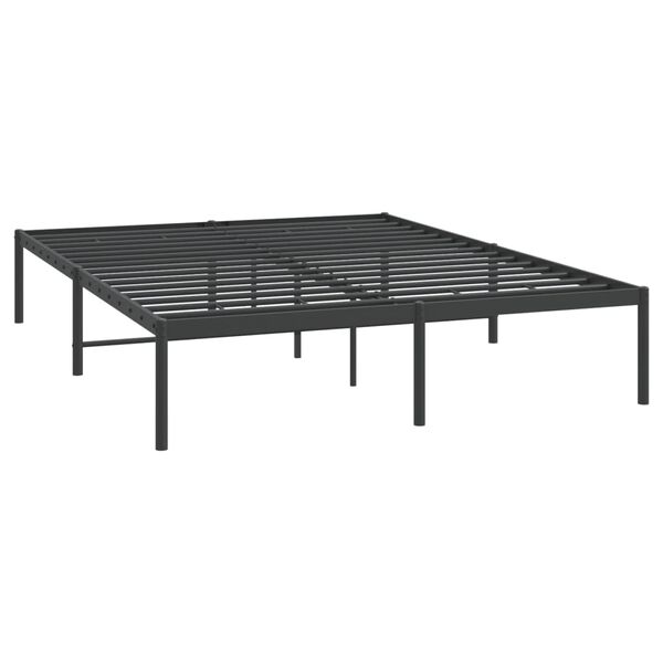 vidaXL Sengeramme i metall svart 160x200 cm