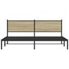 vidaXL Sengeramme i metall uten madrass sonoma eik 193x203 cm