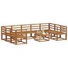 vidaXL Utend&oslash;rs sofa-sett 10 pcs Naturlig Solid akasietre
