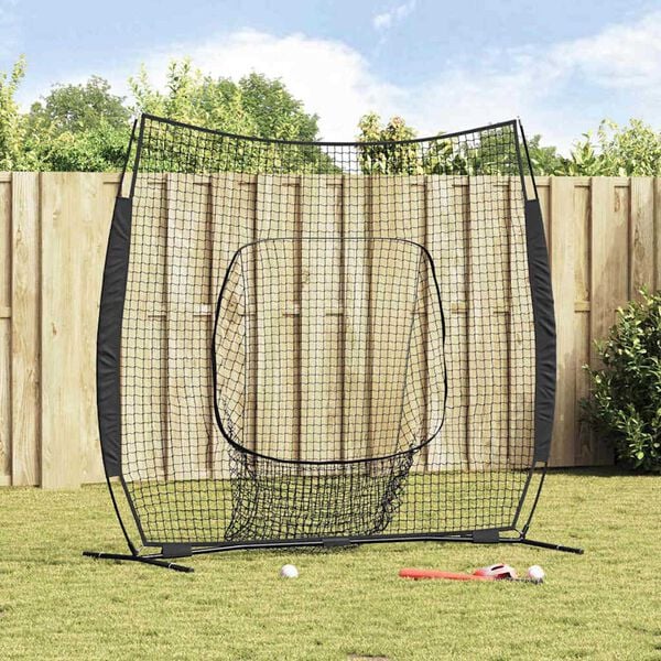vidaXL Baseball treningsnett Svart 250 x 106 x 209 cm Polyester