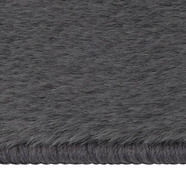 vidaXL Teppe kunstig kaninskinn 180x270 cm antrasitt