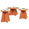 vidaXL Kaffebord 3 pcs Vokset Brun
