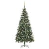 vidaXL Forh&aring;ndsbelyst kunstig juletre med kulesett 210 cm