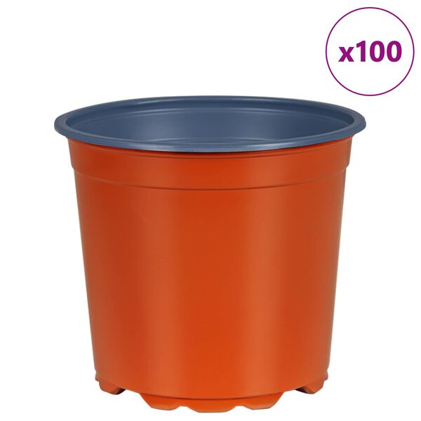vidaXL Blomsterpotte 100 pcs Keramikk &Oslash; 15 x 13 cm Plast