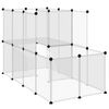 vidaXL Sm&aring;dyrbur gjennomsiktig 142x74x93 cm PP og st&aring;l
