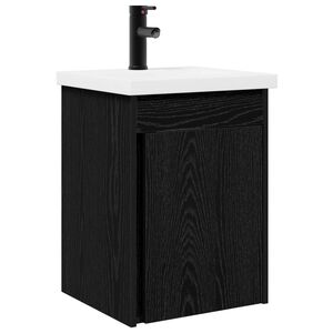 vidaXL Badev&aelig;relses enhet med kran Svart eik 42 x 40 x 74,5 cm