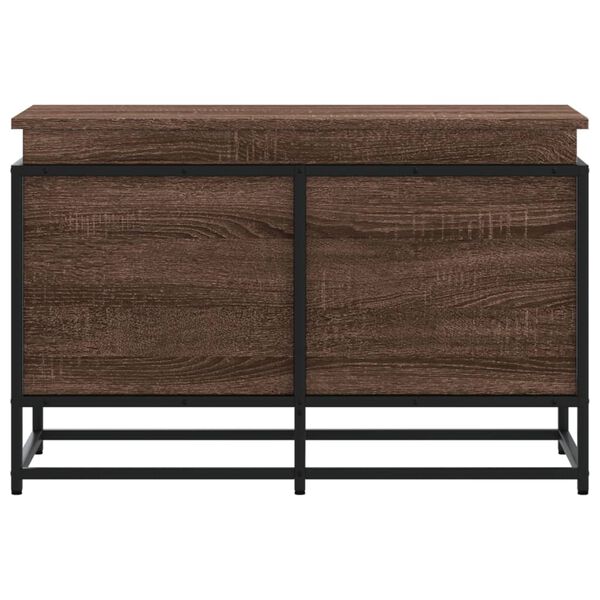 vidaXL Oppbevaringsboks med lokk brun eik 80x40x51,5 cm konstruert tre