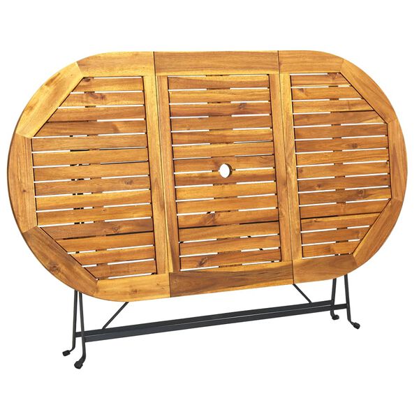 vidaXL Hagebord 160x85x74 cm heltre akasie oval