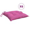 vidaXL Stolputer 6 stk rosa 40x40x7 cm stoff