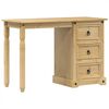 vidaXL Sminkebord Corona 110x47x75 cm heltre furu