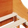 vidaXL Seng med bokhylle uten madrass voksbrun 140x190 cm heltre