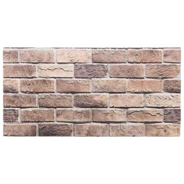 vidaXL 3D-veggpaneler 10 stk brun 100x50 cm EPS