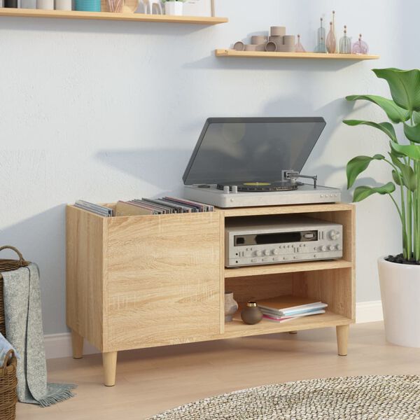 vidaXL Hifi-benk sonoma eik 84,5x38x48 cm konstruert tre