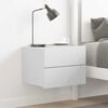 vidaXL Nattbord hvit 40x30x30 cm konstruert tre