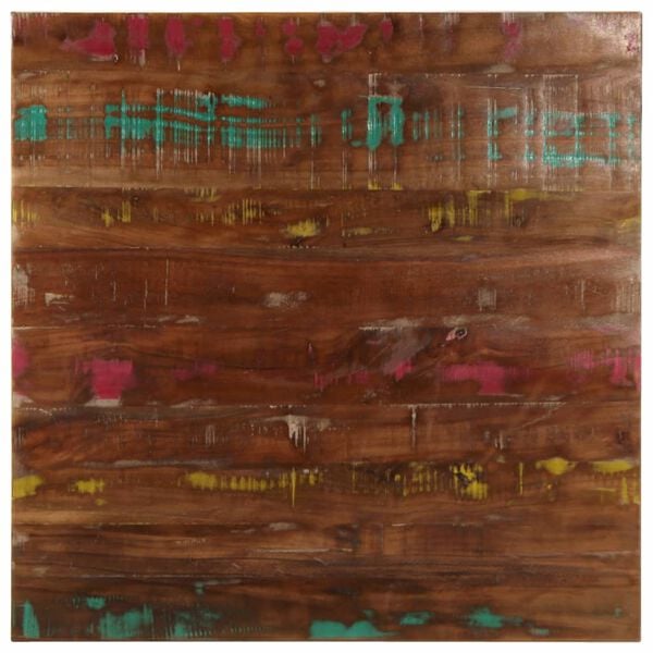 vidaXL Bordplate 80x80x3,8 cm firkantet gjenvunnet heltre