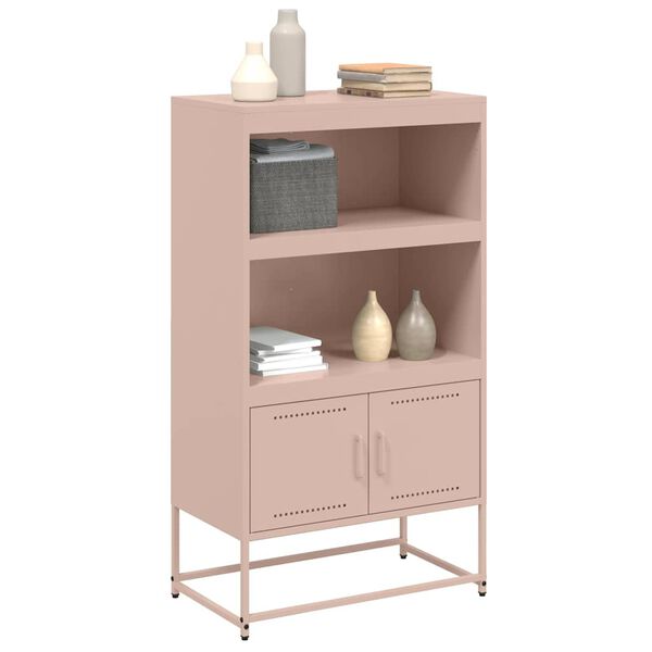 vidaXL Highboard rosa 68,5x38,5x123,5 cm stål