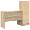vidaXL Skrivebord med skuff 2 pcs Sonoma eik