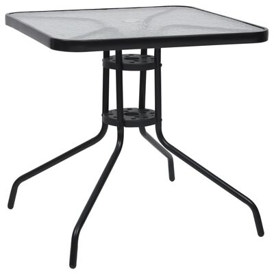 vidaXL Hagebord svart 70x70x70 cm stål