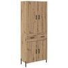 vidaXL H&oslash;yskap Artisan Eik 69,5 x 34 x 180 cm Konstruert tre