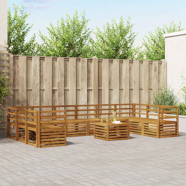 vidaXL Sofasett Naturlig Solid akasietre