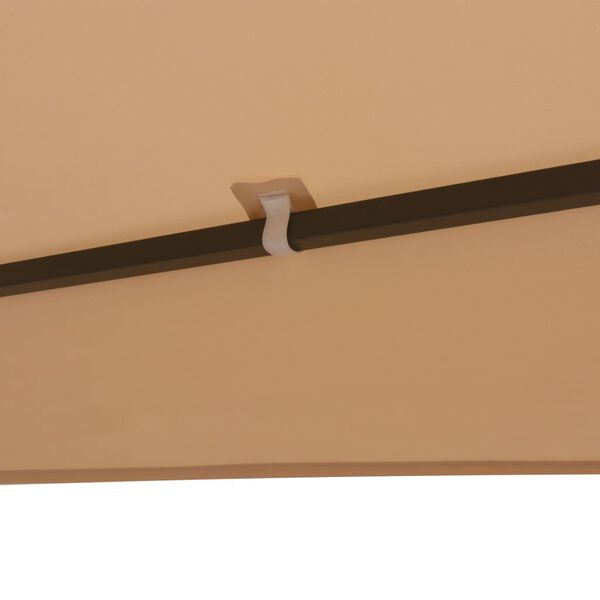 vidaXL Hagepaviljong lysthus heksagonal beige 323x265 cm