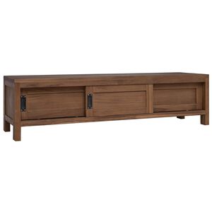 vidaXL TV-skap 110 x 30 x 30 cm Massivt Teaktre Naturlig
