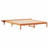 vidaXL Sengestamme med Sidebord Vokset Brun 200 x 210 cm Massiv furu