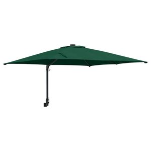 vidaXL Hageparasol 248,5 x 247,5 x 160 cm Polyester og st&aring;l gr&oslash;nn