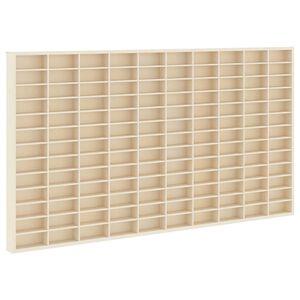 vidaXL Veggdokumentdisplay Beige 98 x 4,5 x 55 cm Konstruert tre