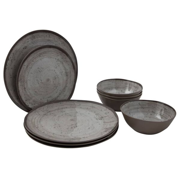 Bo-Camp Servise i 12 deler Halo melamin beige