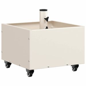 vidaXL Parasolbase med plantekasse Hvit 45 x 45 x 45 cm Stål