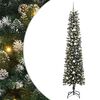 vidaXL Kunstig juletre med 300 LED gr&oslash;nn 240 cm PVC og plast og st&aring;l