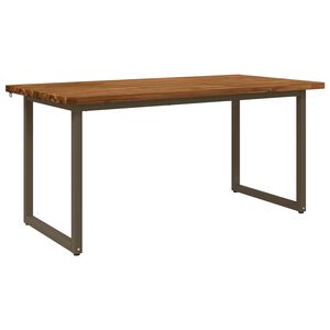 vidaXL Firkantet spisebord 160 x 70 x 75 cm Solid akasietre Naturlig