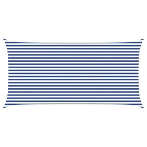 vidaXL Solskygge seil Bl&aring; og hvit 6 x 3 m 100% polyester Oxford