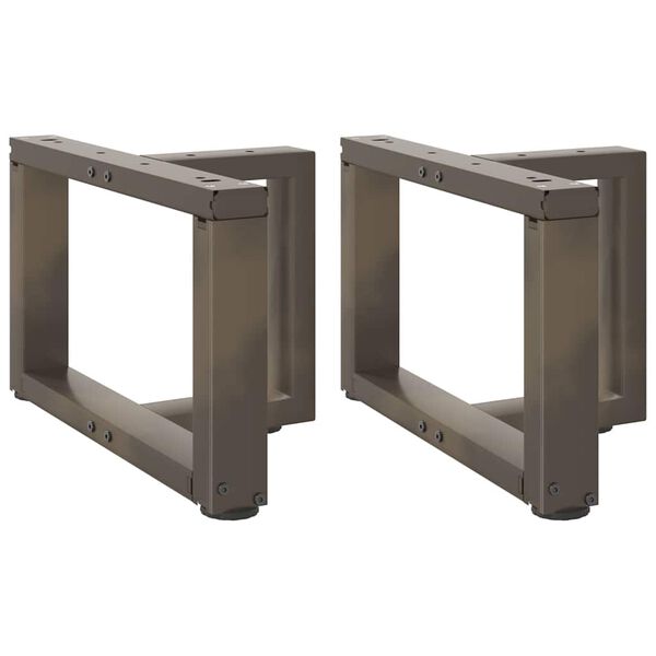 vidaXL Salongbordben T-formet 2 stk svart 50x25x(30-31) cm st&aring;l