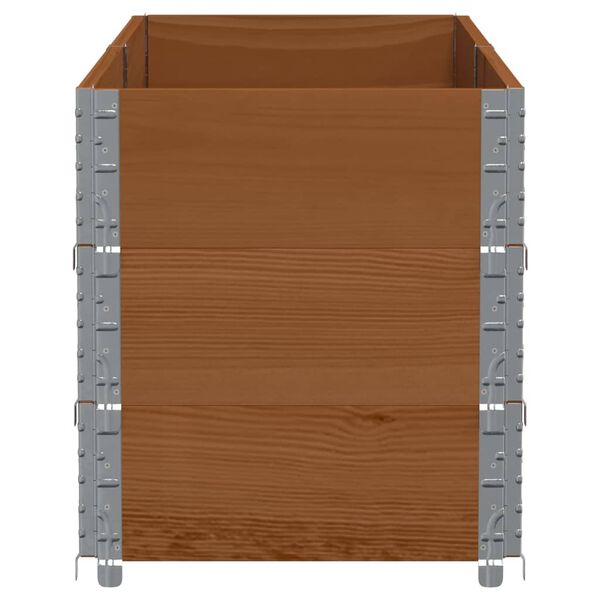 vidaXL Plantekasse brun 150x50 cm heltre furu