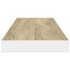 vidaXL Flytende vegghyller 4 stk eik og hvit 120x23,5x3,8 cm MDF