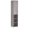 vidaXL Highboard gr&aring; sonoma 34,5x34x180 cm konstruert tre