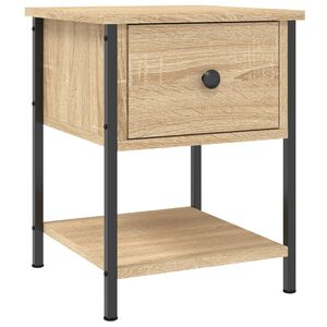 vidaXL Nattbord sonoma eik 34x35,5x45 cm konstruert tre