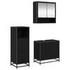 vidaXL Baderomsinnredningssett 3 stk. Svart Eik 65 x 33 x 60 cm