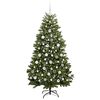 vidaXL Kunstig juletre med 300 LED grønn 180 cm PVC og metall
