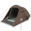 vidaXL Tunneltelt for camping 2 personer brun vanntett