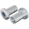 vidaXL L&aring;semutter 2 pcs Nikkel M6 x 15 mm St&aring;l