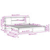 vidaXL Seng med bokhylle uten madrass 180x200 cm heltre furu