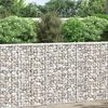 vidaXL Gabion h&oslash;ybed trapesform galvanisert st&aring;l 100x20x100 cm