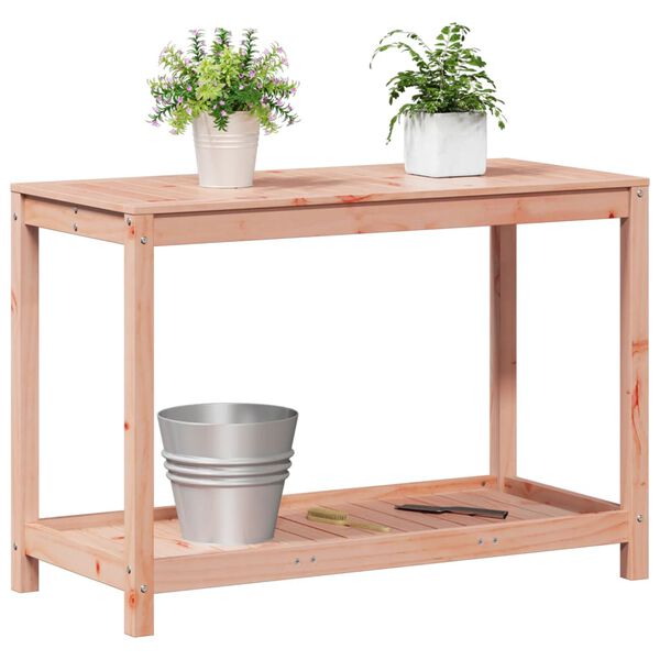 vidaXL Pottebord med hylle 108x50x75 cm heltre furu