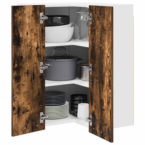 vidaXL Hengende skap R&oslash;kt eik og hvit 57 x 57 x 80 cm Konstruert tre